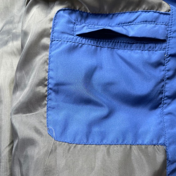 St Johns Bay Mens Big Tall 3XT 3XG Blue Puffer Vest Hooded Full Zip Pockets - Picture 9 of 11